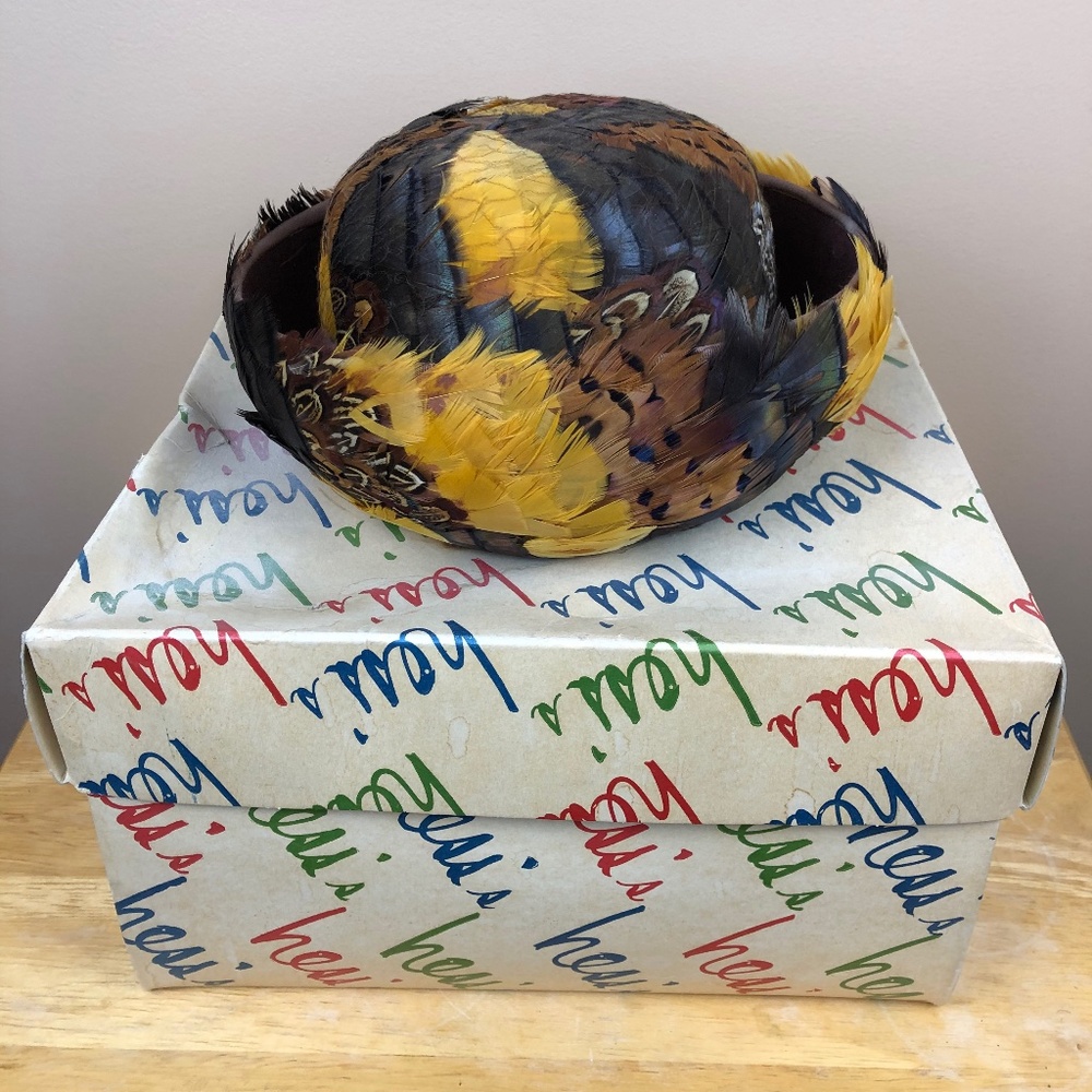 Women's Vintage Feather Hat